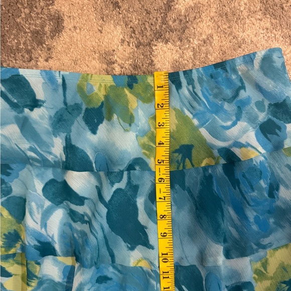 Ruby Rd. Floral Blue and Green Women's Skirt - Picture 5 of 6